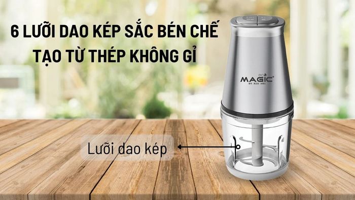 Magic Eco AC-14 trang bị 6 lưỡi dao kép sắc bén bằng thép không gỉ