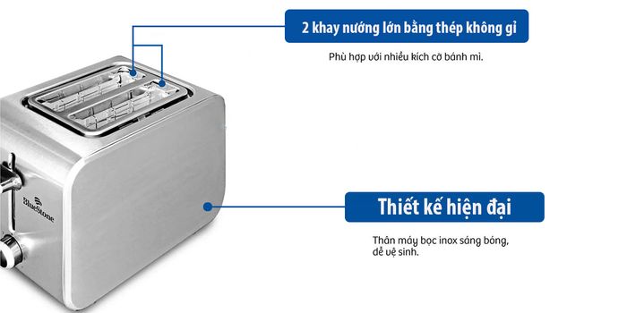 Thân máy làm từ chất liệu Inox cao cấp