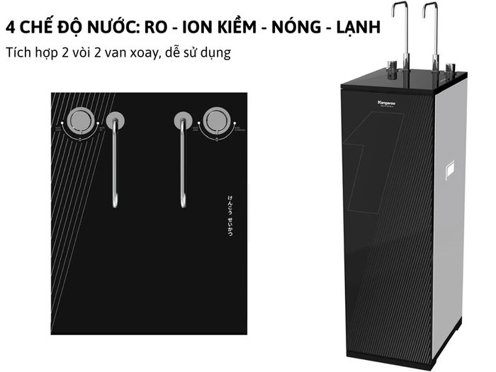 Kangaroo KG100EHC tích hợp 4 chế độ nước tiện lợi