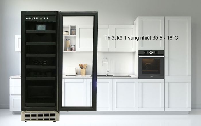Thiết kế 1 vùng nhiệt độ 5 - 18°C