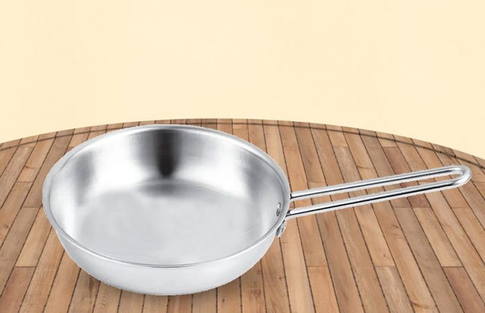Chảo đa năng inox 304 ba lớp đáy từ Ticook 18 cm dùng được nhiều loại bếp