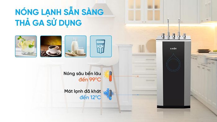 Máy lọc nước Karofi KAD-C55 10 lõi cung cấp nước nóng - lạnh liên tục