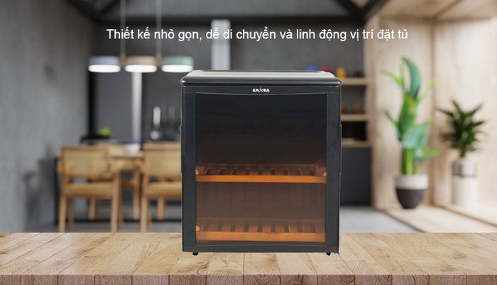 Thiết kế nhỏ gọn, dễ di chuyển và linh động vị trí đặt tủ