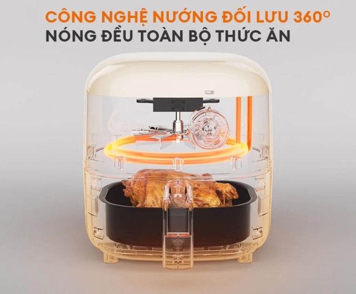 Nồi chiên không dầu Gaabor AF20M-YE01A làm chín thực phẩm nhanh