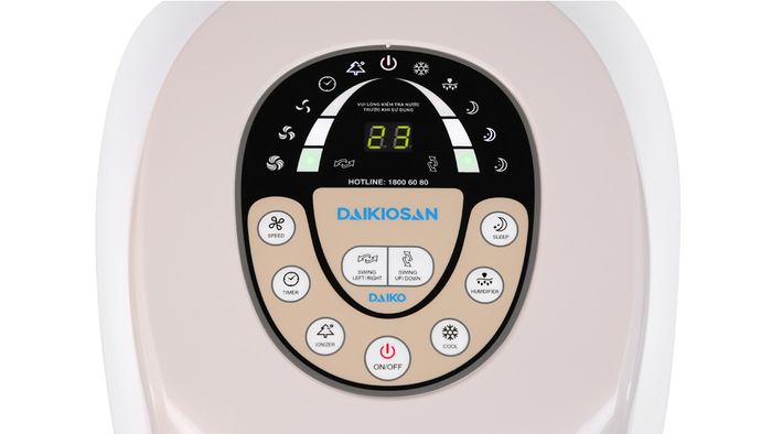 Daikiosan DKA-02500B có bảng điều khiển dễ sử dụng