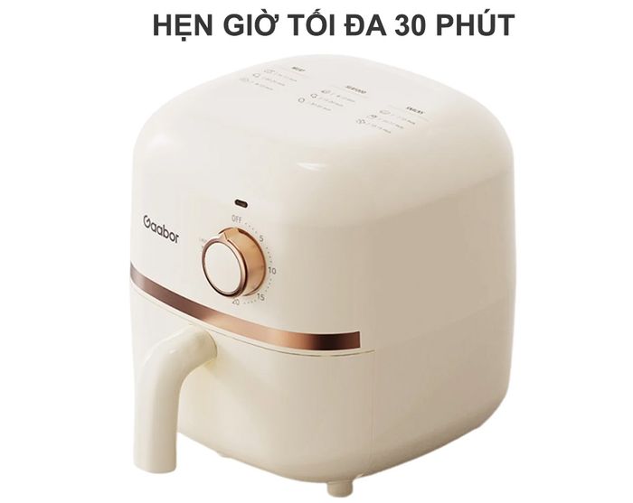 Gaabor AF20M-YE01A tích hợp hẹn giờ tối đa 30 phút