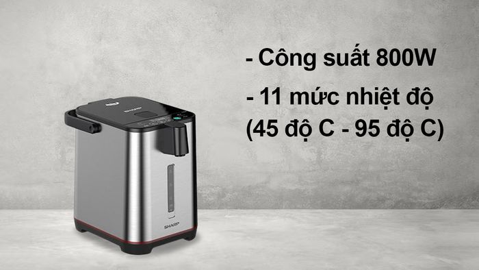 Bình thủy điện Sharp KP-40EBV-ST công suất 800W