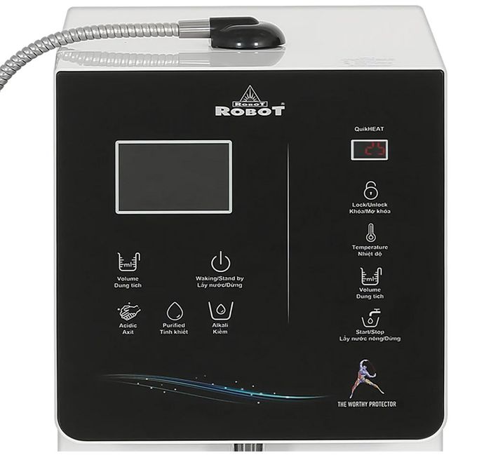 Bảng điều khiển của máy lọc nước điện giải Robot IonKing 117C