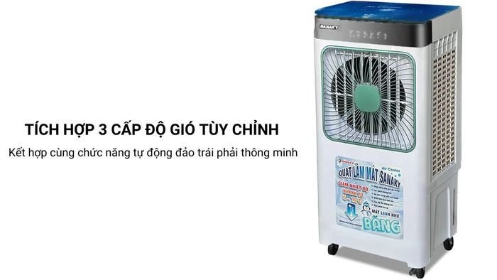 Tích hợp 3 cấp độ gió cùng chế độ tự động đảo trái phải