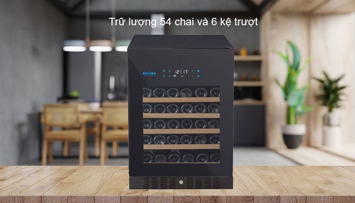 Trữ lượng 54 chai và 6 kệ trượt