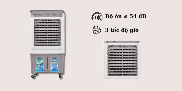 Quạt Điều Hòa Paveden PAC-158U hoạt động với độ ồn thấp, đa dạng tốc độ gió