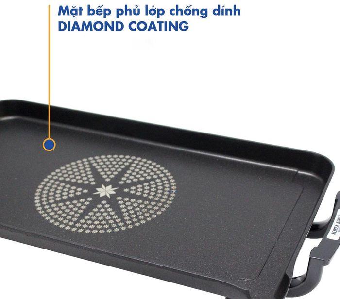 Mặt vỉ nướng điện Korea King KGS-253 có phủ chống dính