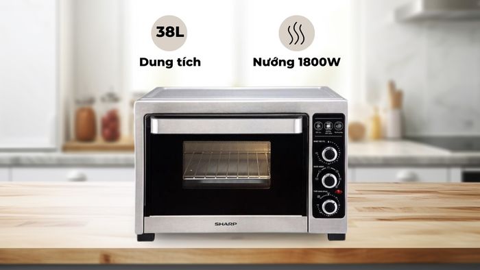 Lò nướng có dung tích lớn, công suất mạnh mẽ