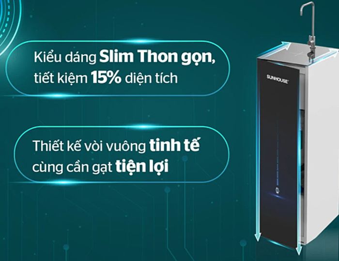 Máy lọc nước RO UltraPURE 10 lõi Sunhouse SHA8892KL kiểu dáng nhỏ gọn