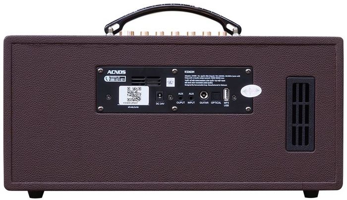 Mặt sau loa Acnos KS363H là hệ thống cổng kết nối