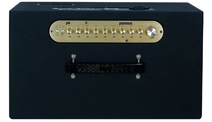 Hệ thống nút chức năng và quai xách ở mặt trên loa Acnos CS445D