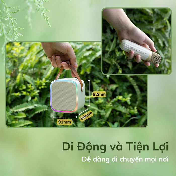 Loa iCore ISM02 có kích thước nhỏ gọn, dễ dàng di chuyển