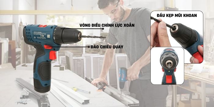 Bosch GSR 120-LI tiện lợi cho quá trình sử dụng