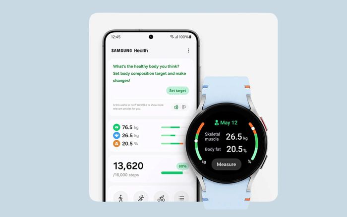 Galaxy Watch FE với tính năng Phân tích thành phần cơ thể