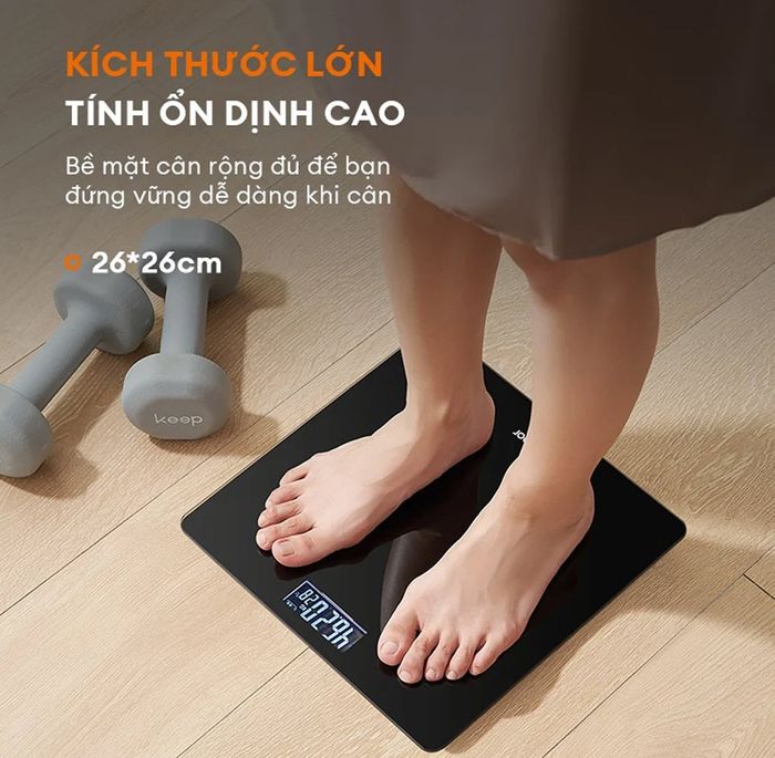 Cân điện tử Gaabor GWS-M01A có bề mặt rộng rãi