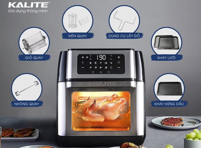 Nồi chiên không dầu Kalite Q10 đi kèm nhiều phụ kiện