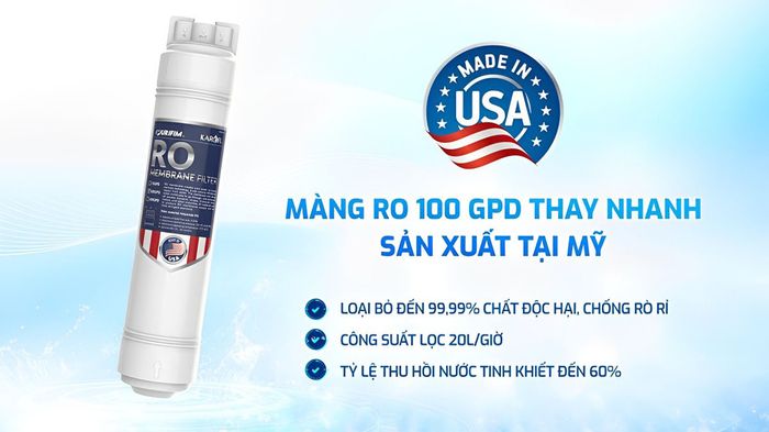 Màng lọc RO 100 GPD sản xuất tại Mỹ