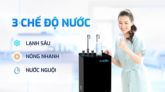 Máy cung cấp 03 chế độ nước nóng - lạnh - nguội
