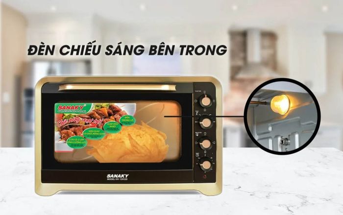 Đèn chiếu sáng bên trong khoang lò nướng Sananky VH-129S2D 120 lít