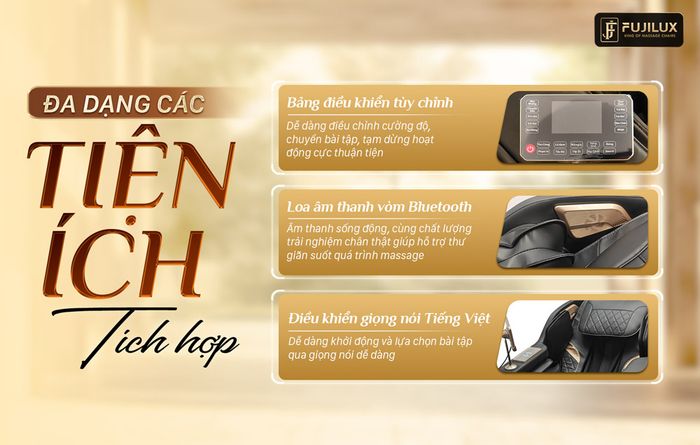 Kho tiện ích đa dạng ghế massage JP-8000