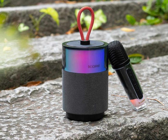 Loa iCore ISM03 đi kèm chiếc micro đẹp mắt