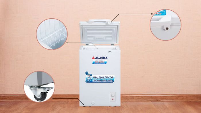 Tủ Đông Alaska 103 Lít BD-150 được trang bị nhiều tiện ích