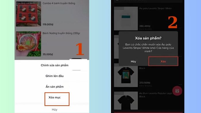 Cách xóa sản phẩm trên TikTok Shop qua ứng dụng - bước 4
