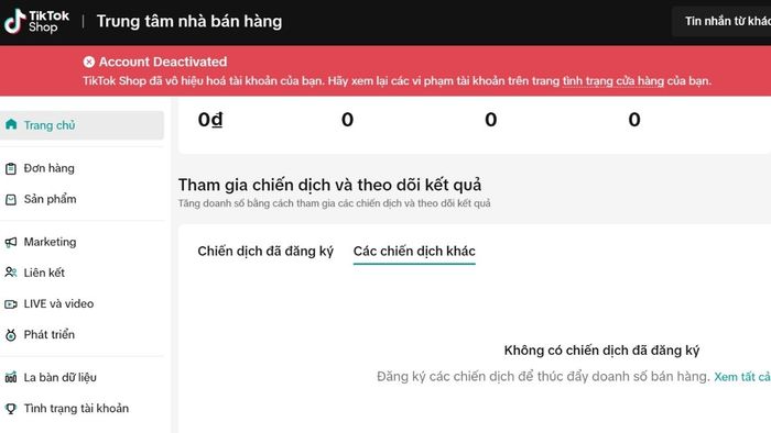 Cách xóa sản phẩm trên TikTok Shop qua trang quản lý - bước 1