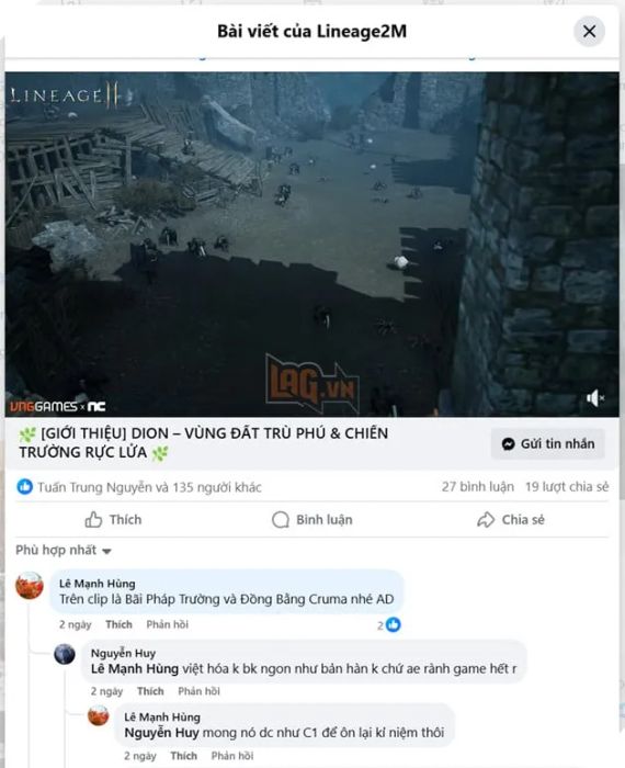 Lineage2M sắp ra mắt tại Việt Nam, khiến cộng đồng game thủ vừa phấn khích vừa háo hức tìm hiểu.