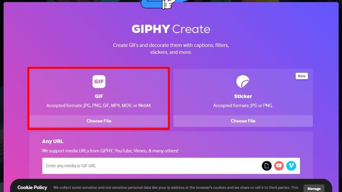 Cách tạo GIF Discord bằng Giphy - bước 2
