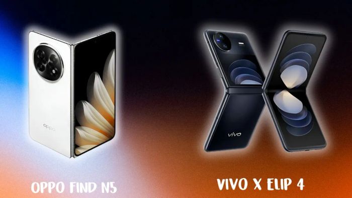 So sánh OPPO Find N5 và Vivo X Flip 4 về thiết kế