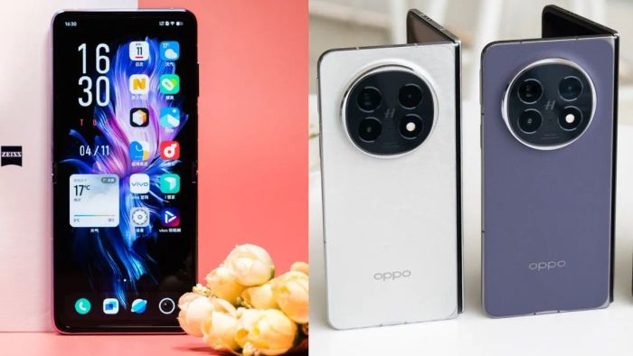 Bảng thông số kỹ thuật giữa OPPO Find N5 và Vivo X Flip 4