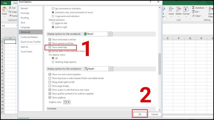 Hướng dẫn hiện Sheet Tab bị ẩn trong Excel bước 4 (Hình minh họa)