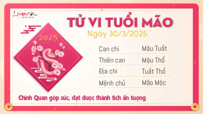 Tu vi hang ngay 30032025 - Mao