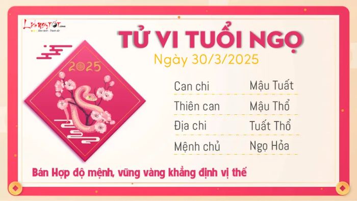 Tu vi hang ngay 30032025 - Ngo
