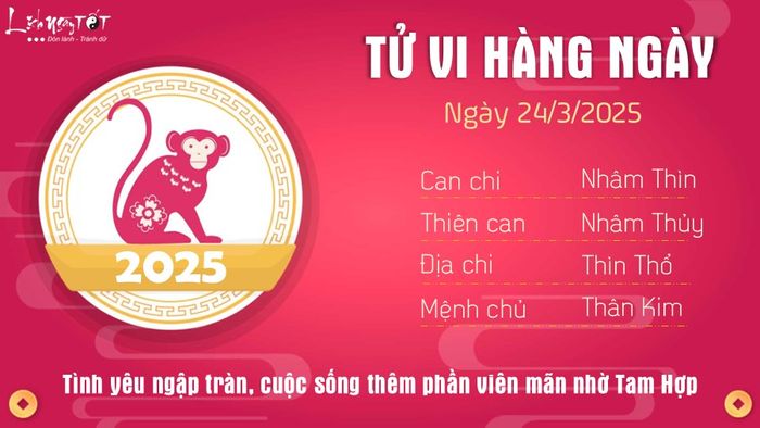 Tử vi hàng ngày 24/3/2025 của 12 con giáp - Thân