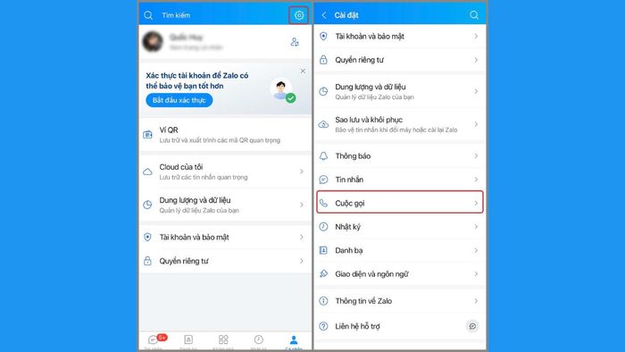 Hướng dẫn cài nhạc chờ Zalo - bước đầu tiên