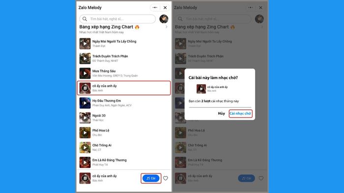 Cách thay đổi nhạc chờ Zalo - bước 2