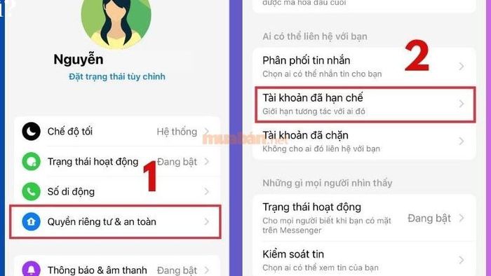 Cách gỡ bỏ hạn chế Messenger trên điện thoại - Bước 2