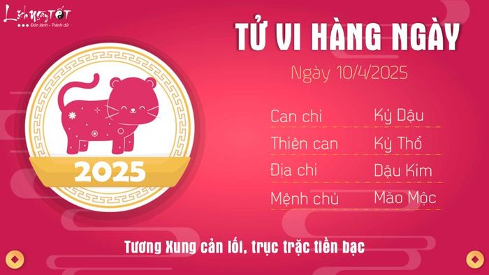 Tử vi hàng ngày 10/4/2025 - Tuổi Mão