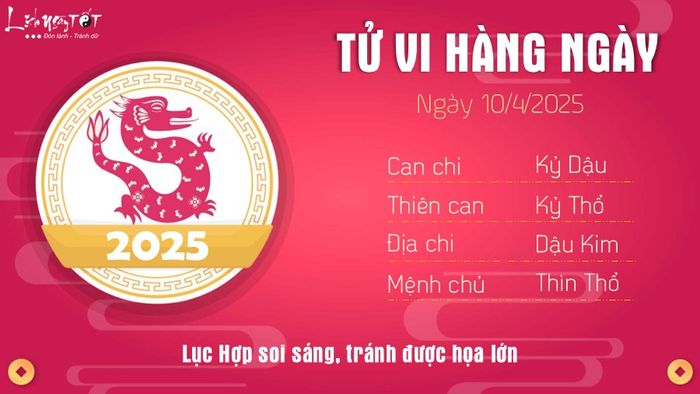 Tử vi hàng ngày 10/4/2025 - Tuổi Thìn