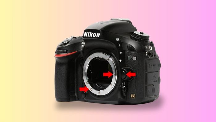 Hướng dẫn tháo ống kính máy ảnh Nikon - bước 3