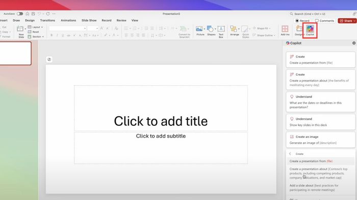 Hướng dẫn sử dụng Microsoft Copilot trong PowerPoint - Bước 2
