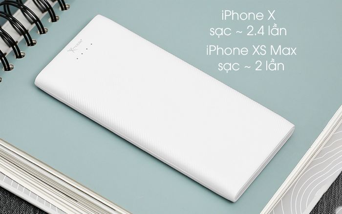 Có dung lượng 10.000 mAh - Pin sạc dự phòng Polymer 10000mAh Type C Xmobile PW37Y5B Trắng