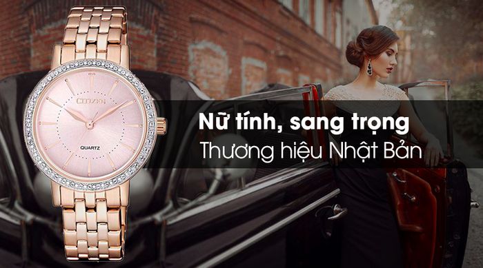 Đồng hồ nữ Citizen EL3043-81X có thiết kế nữ tính